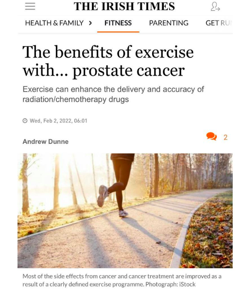 Benefits of exercise with prostate cancer