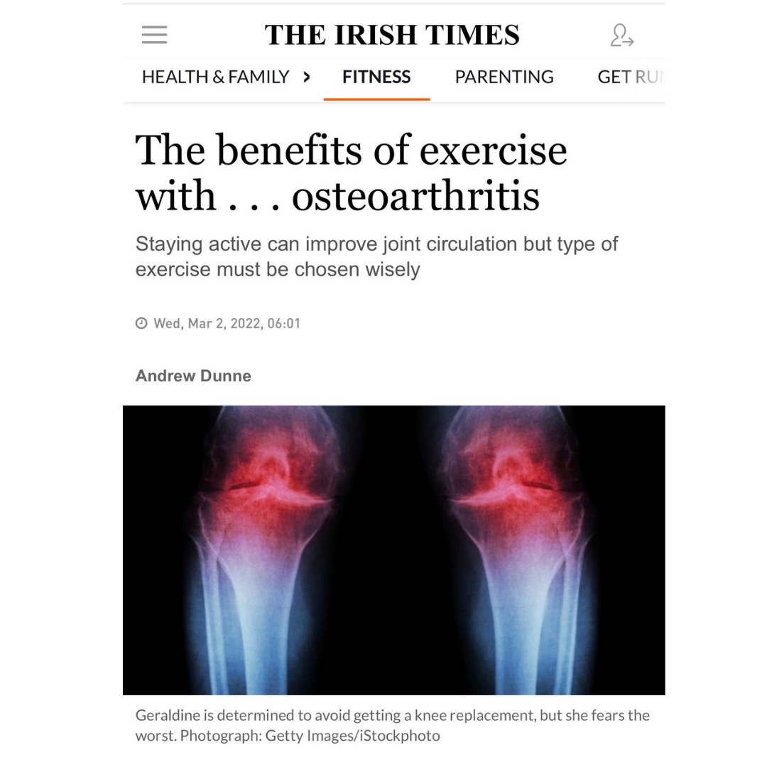 Benefits of exercise with osteoarthritis